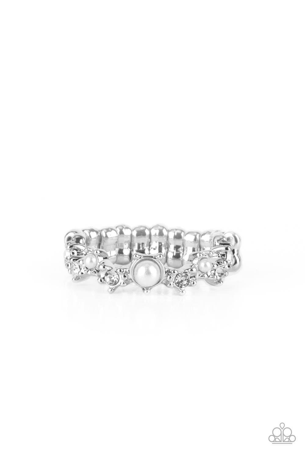 Blissfully Bella - White Pearl Ring - Paparazzi Accessories