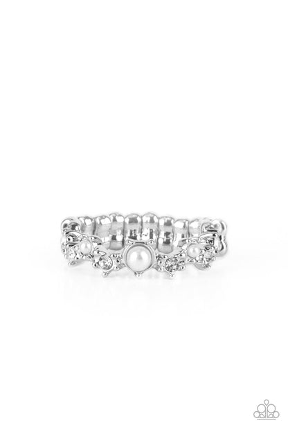 Blissfully Bella - White Pearl Ring - Paparazzi Accessories
