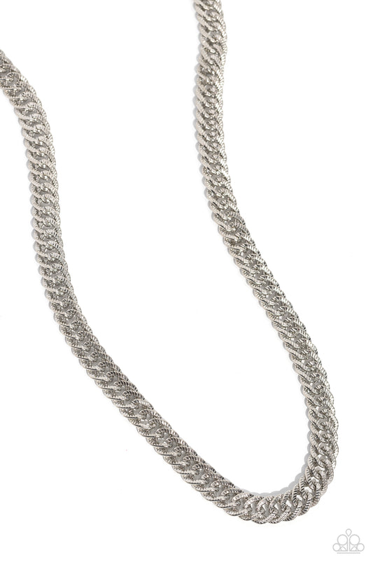 In The END ZONE - Silver Urban Chain Necklace - Paparazzi Accessories