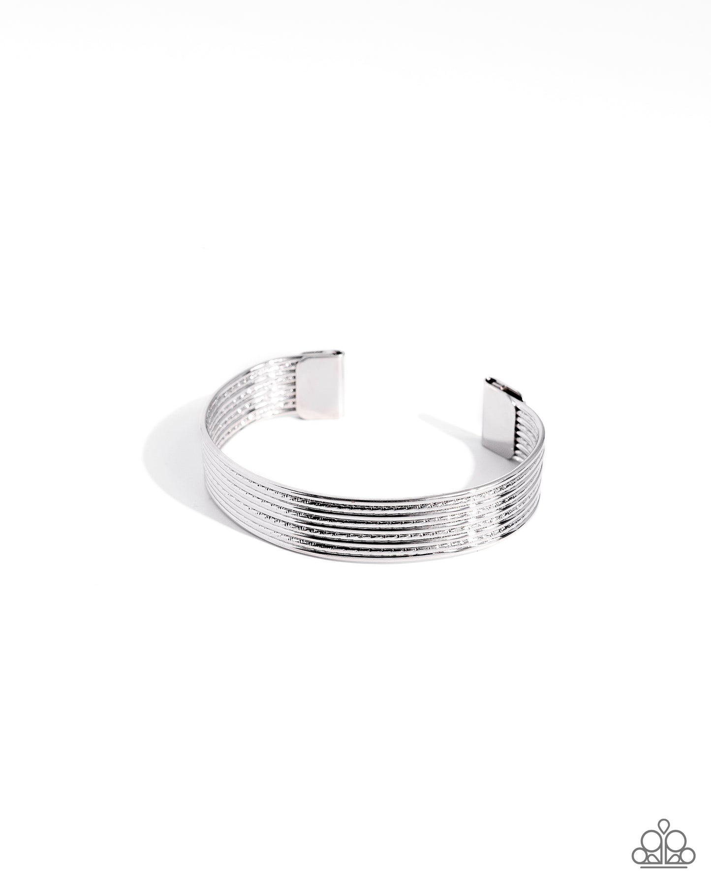 Limitlessly Layered - Silver Cuff Bracelet - Paparazzi Accessories