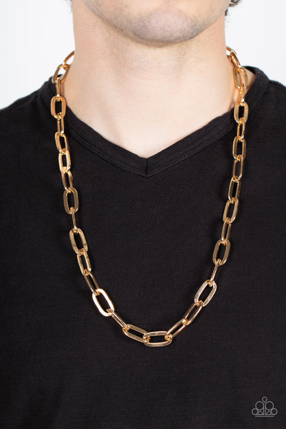 Urban Quarterback - Gold Chain Necklace - Paparazzi Accessories
