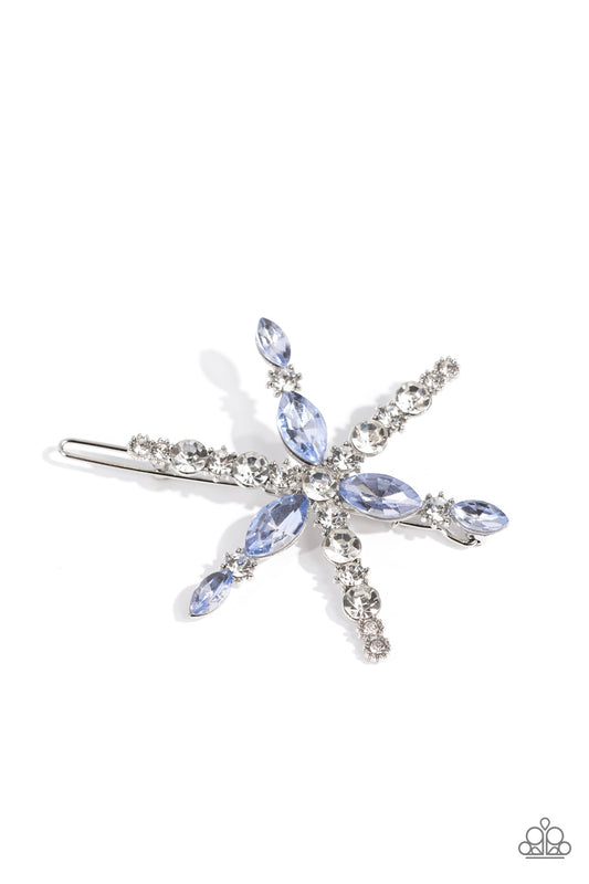 Celestial Candescence - Blue - Rhinestone Hair Clip- Paparazzi Accessories