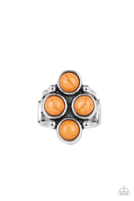 Tucson Tour - Orange Crackle Stone Ring - Paparazzi Accessories