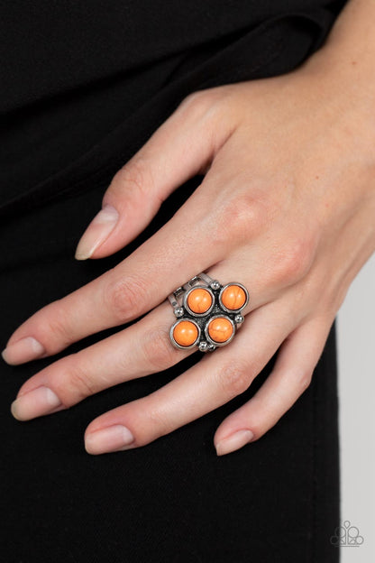 Tucson Tour - Orange Crackle Stone Ring - Paparazzi Accessories