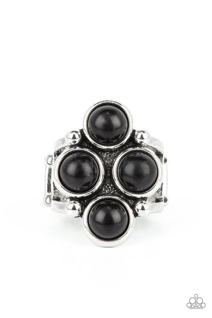 Tucson Tour - Black Stone Ring - Paparazzi Accessories