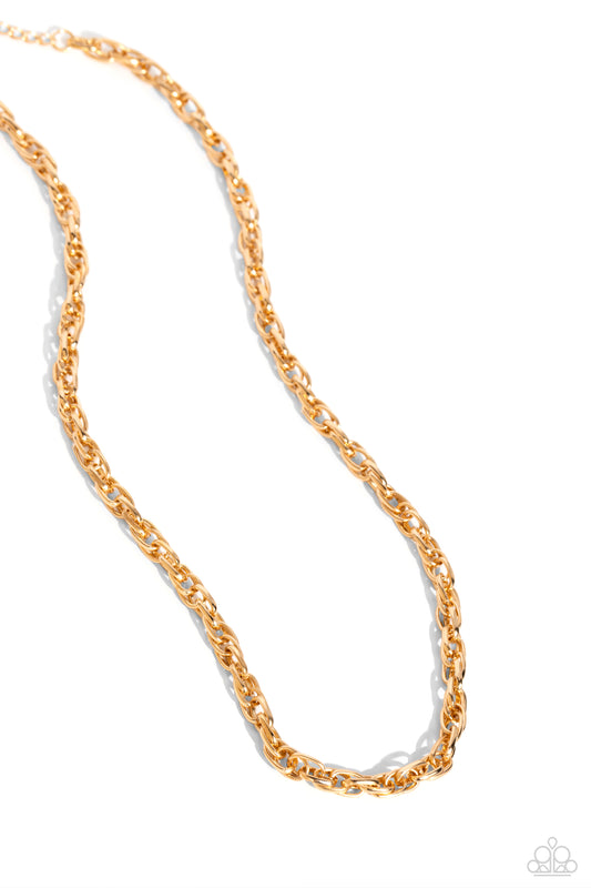 Chopper Hopper - Gold Urban Chain Necklace - Paparazzi Accessories