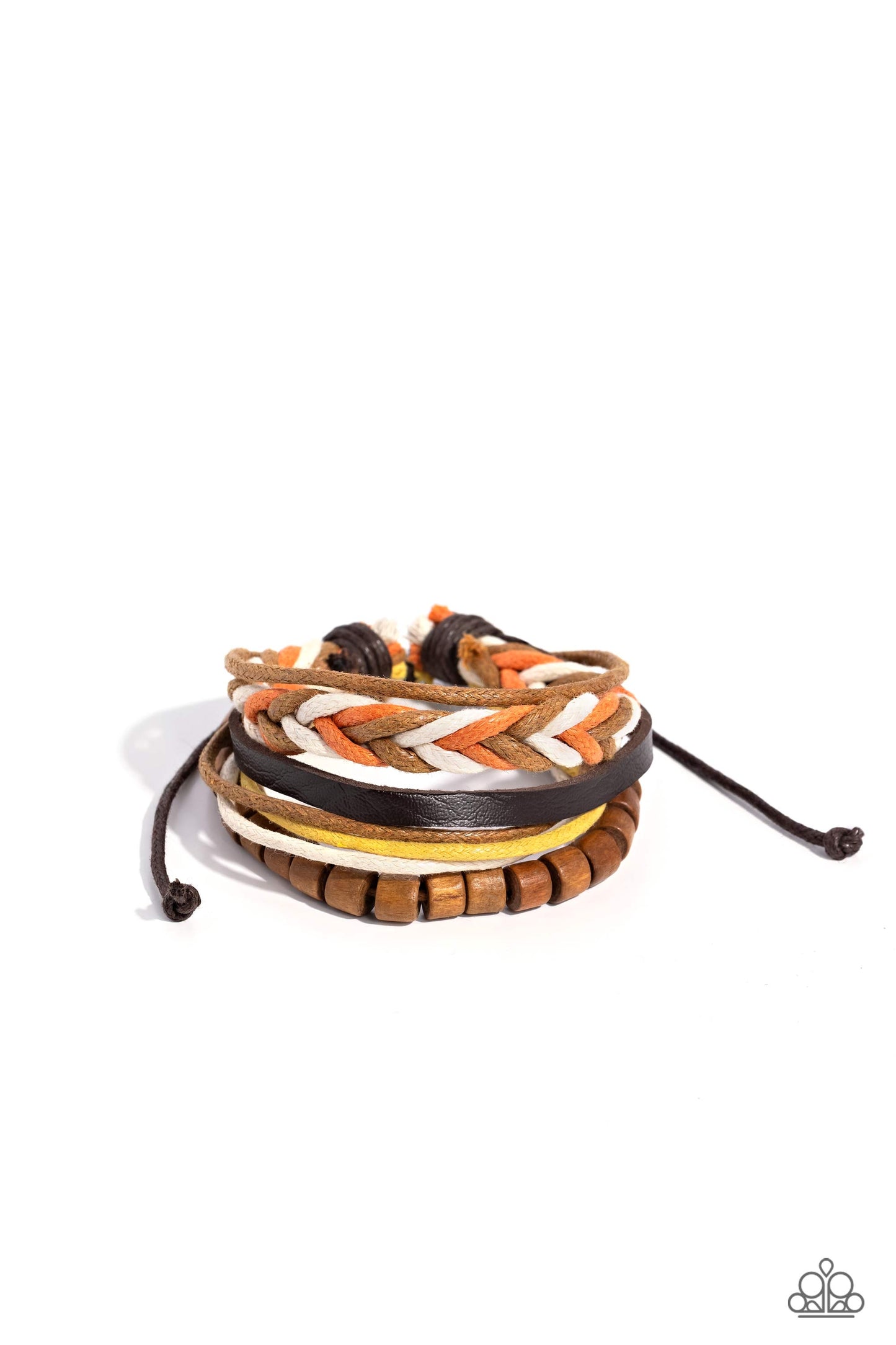 No Mans TIMBERLAND - Multi Leather and Cord Bracelet - Paparazzi Accessories