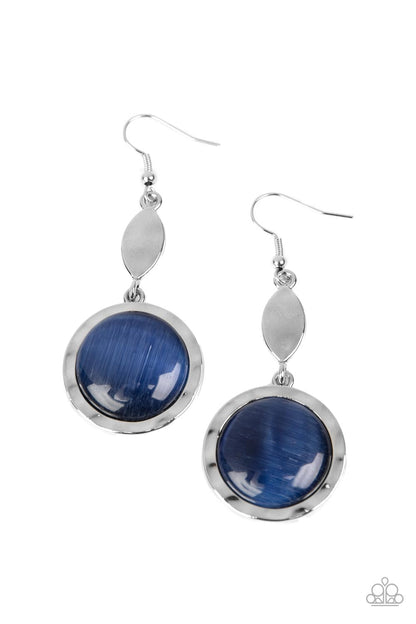 Magically Magnificent - Blue. Cat's Eye Stone Fishhook Earrings - Paparazzi Accessories