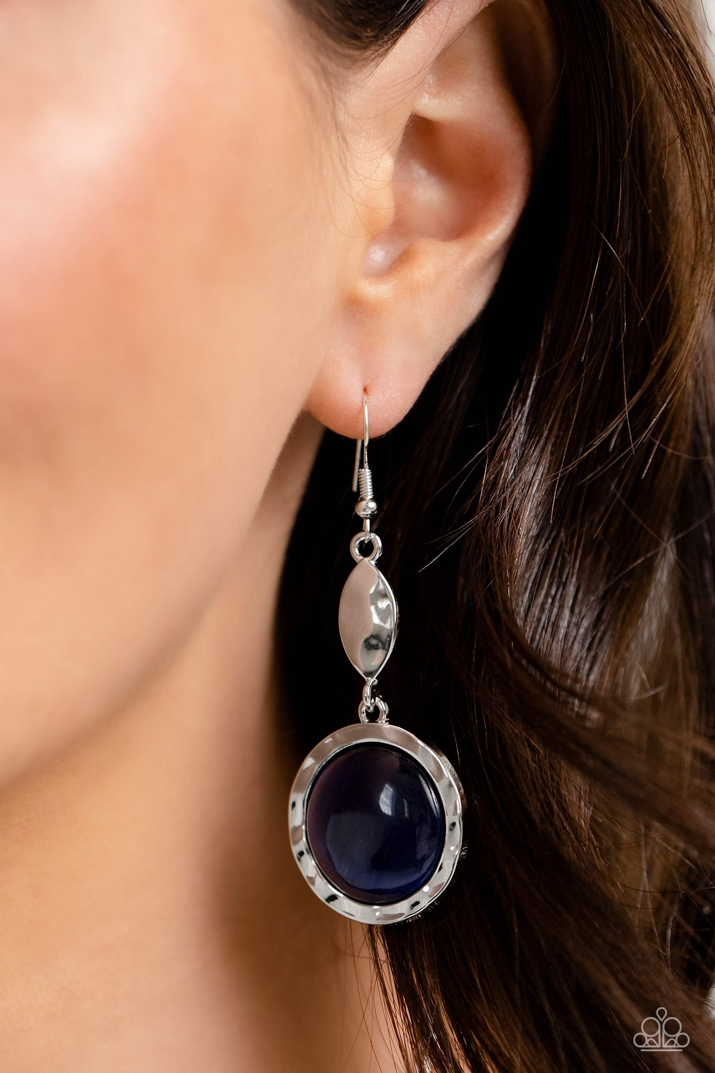 Magically Magnificent - Blue. Cat's Eye Stone Fishhook Earrings - Paparazzi Accessories