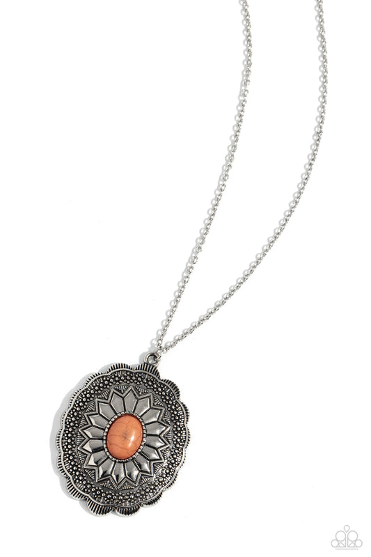 Mojave Mirage - Orange Necklace - Paparazzi Accessories