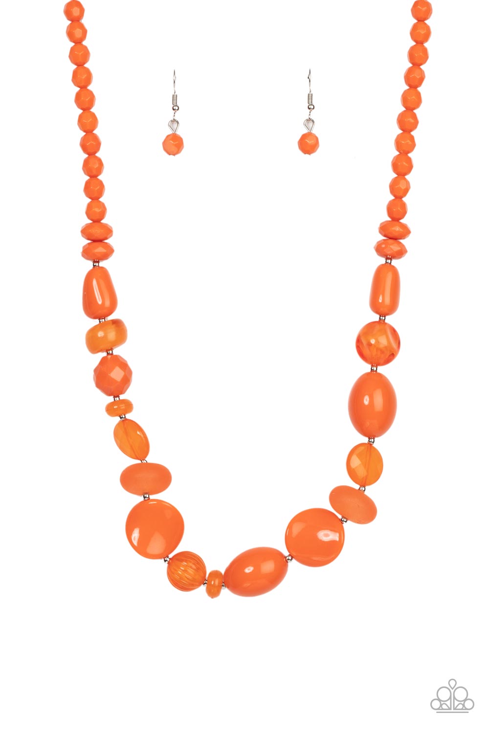 Tropical Tsunami - Orange Necklace - Paparazzi Accessories