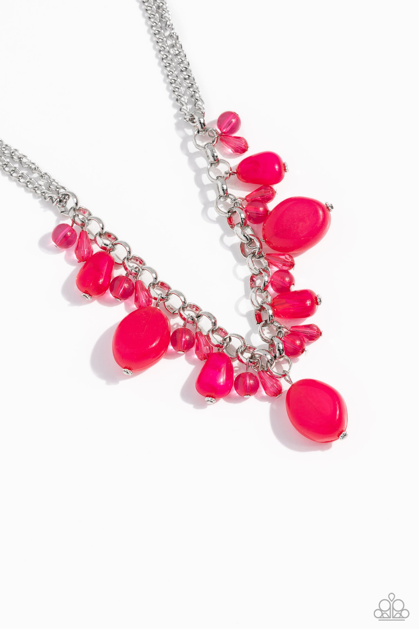 Venetian Vacation - Pink Acrylic Bead Necklace - Paparazzi Accessories