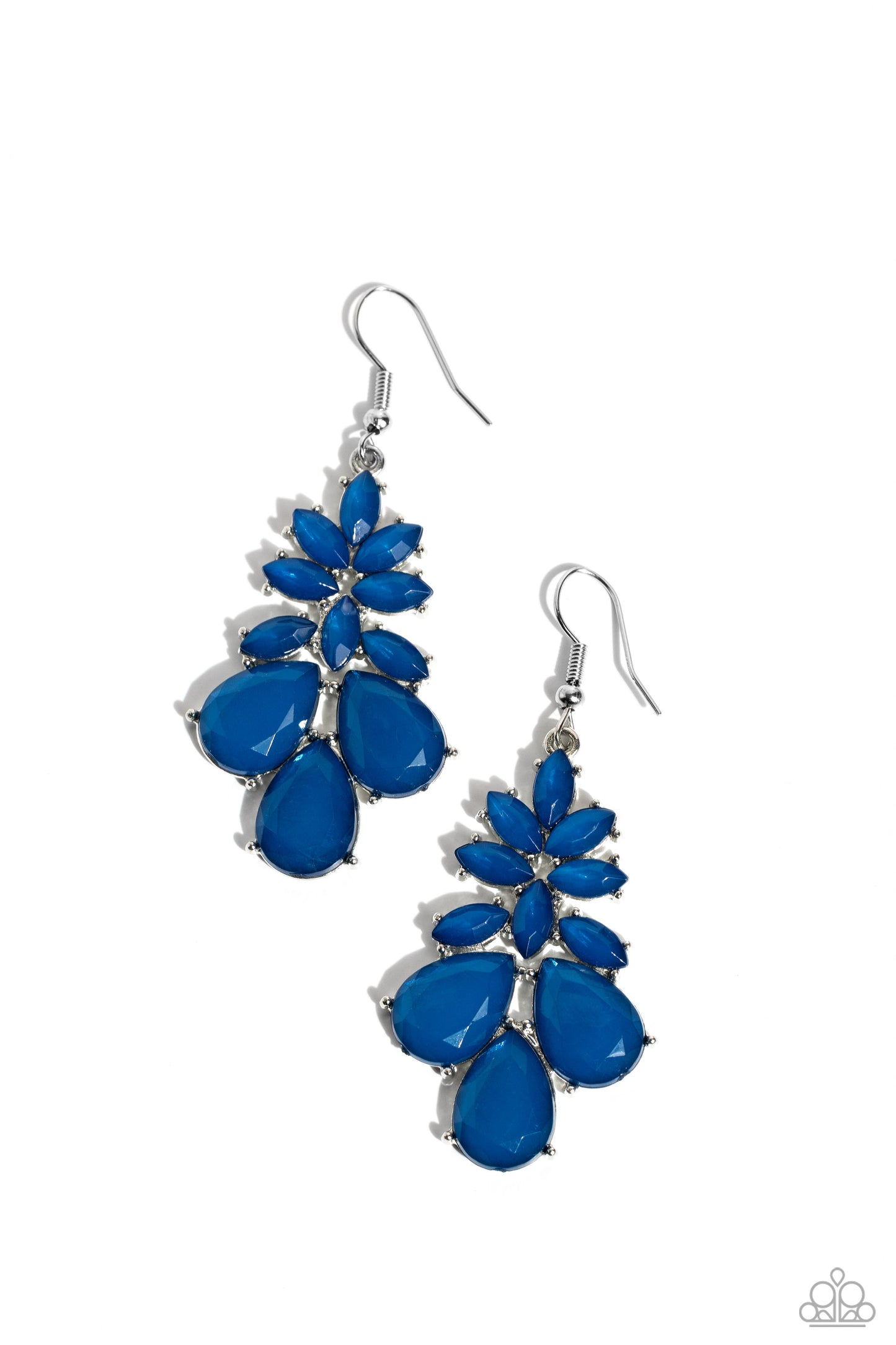 Fashionista Fiesta - Blue Opalescent Bead Earrings - Paparazzi Accessories