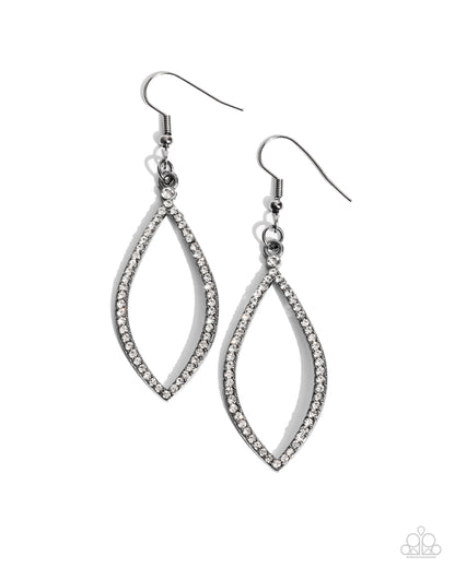 Twinkly Treat - Black Fishhook Earrings - Paparazzi Accessories