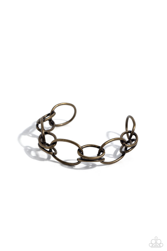 LINK or Swim - Brass Cuff Bracelet - Paparazzi Accessories