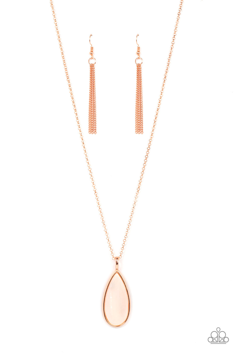 Yacht Ready - Copper - Shell-like Pendant Necklace - Paparazzi Accessories