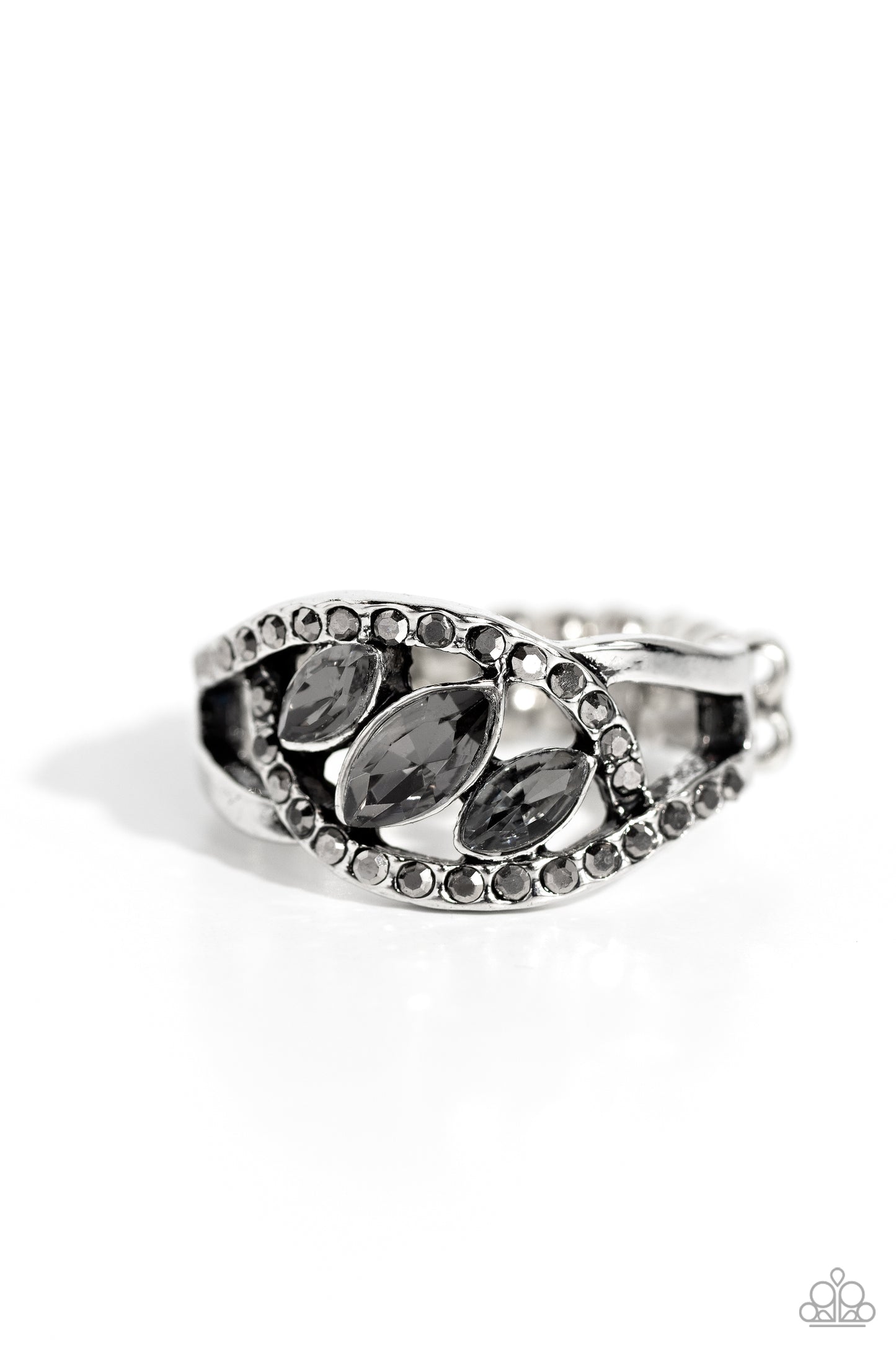 Stiletto Sparkle - Silver Ring - Paparazzi Accessories