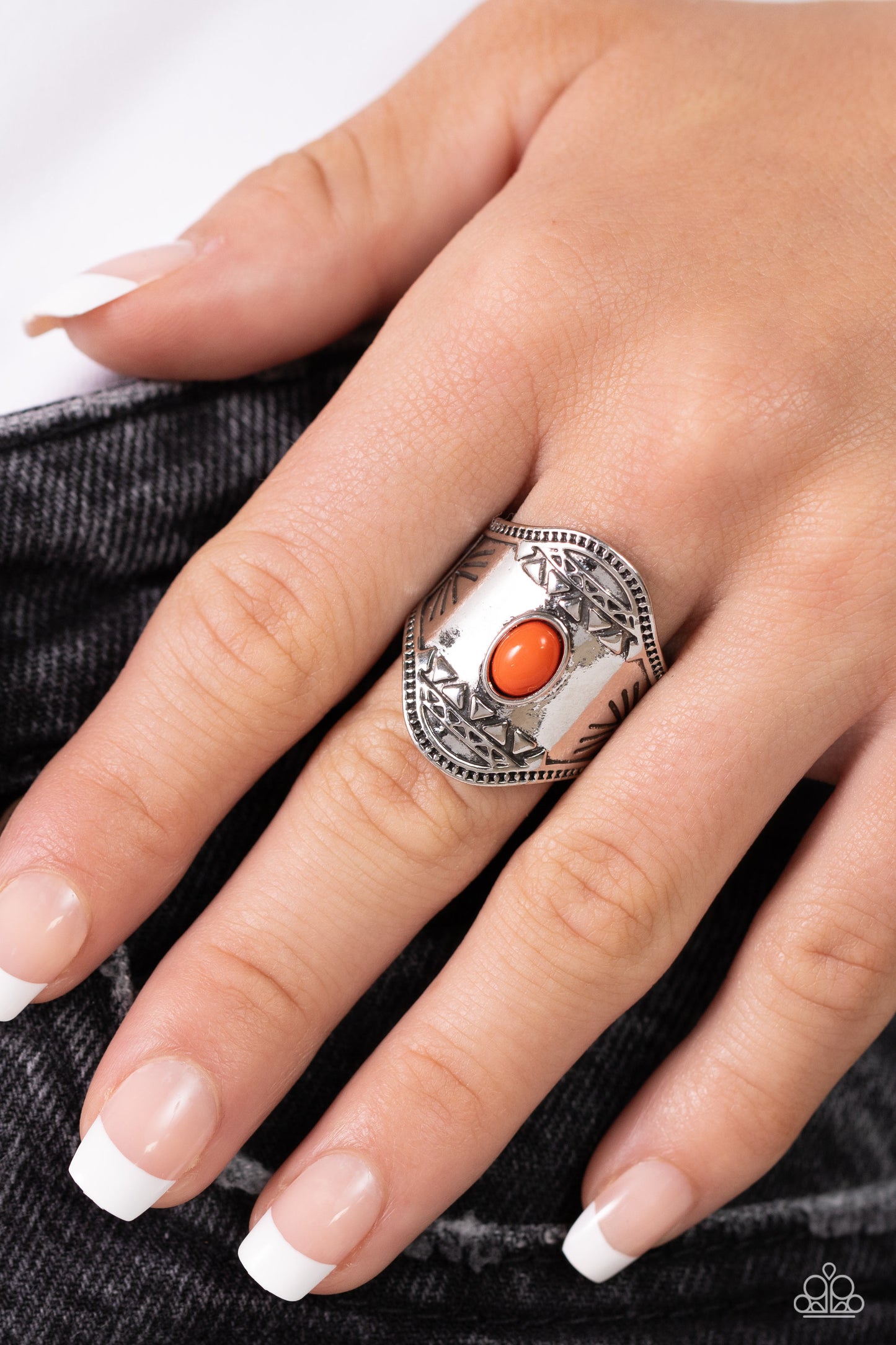 Panoramic Pyramids - Orange - Paparazzi Accessories