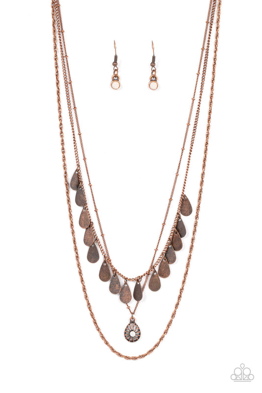 Prairie Dream - Copper Layered Necklace - Paparazzi Accessories