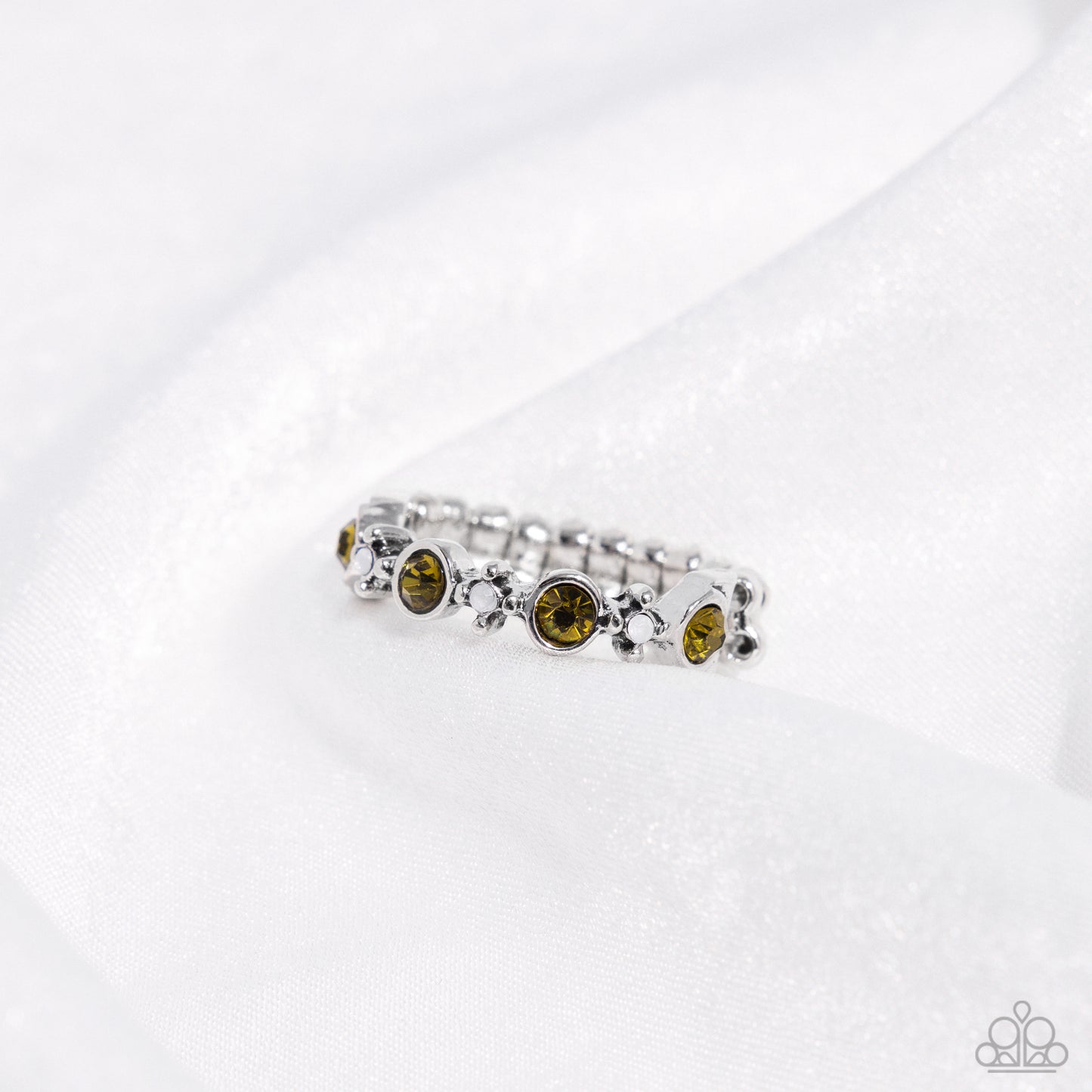 Modestly Modern - Green Rhinestone Ring - Paparazzi Accessories