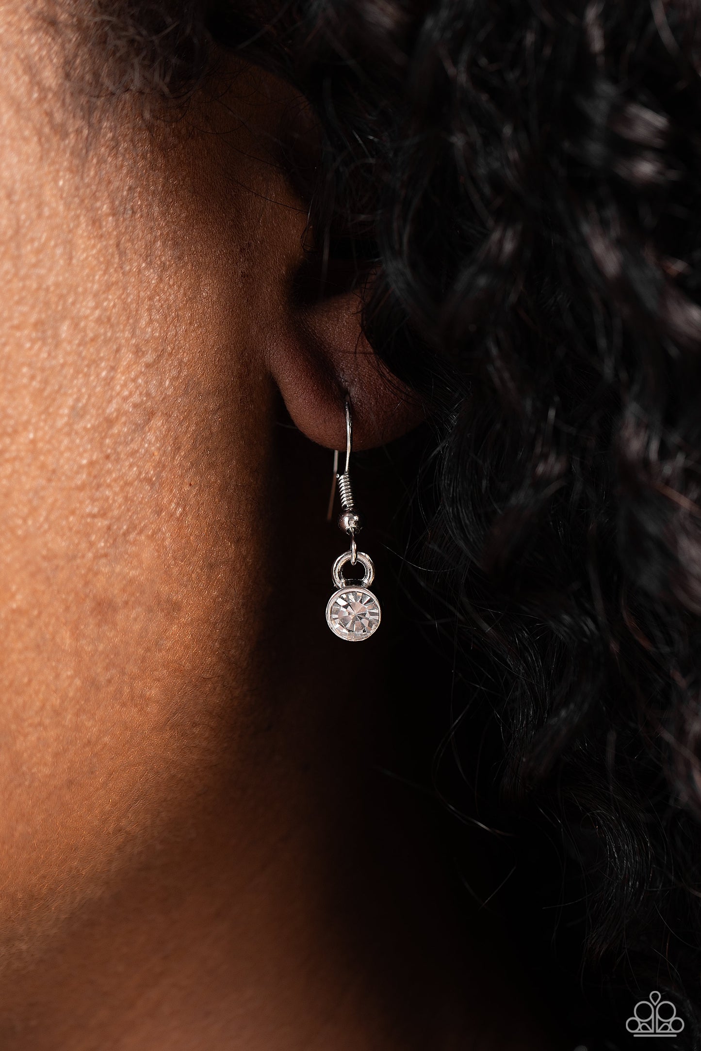 Gracefully Glamorous - Brown Rhinestone Teardrop Pendant Necklace - Paparazzi Accessories