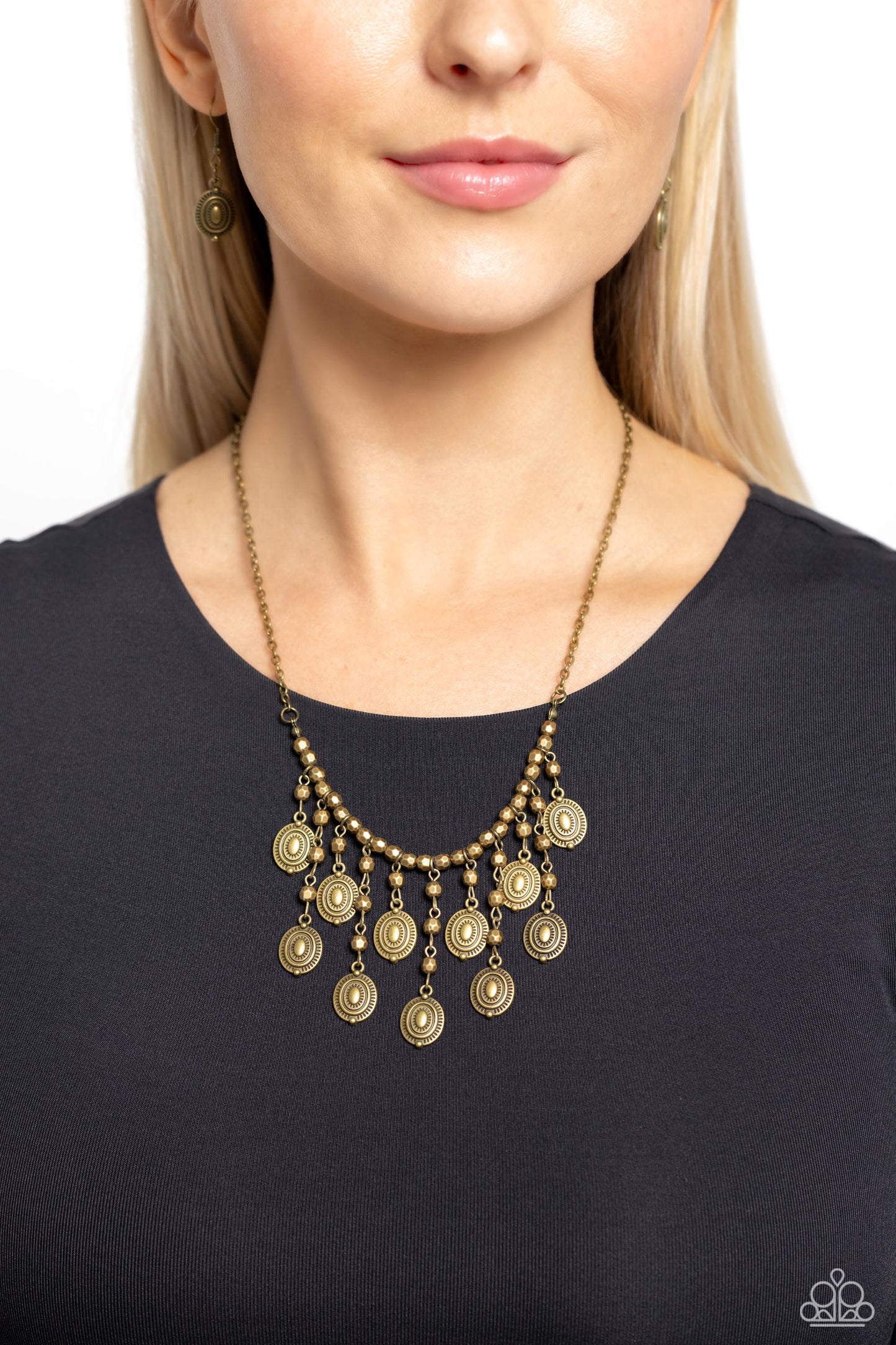 Leave it in the PASTURE - Brass Necklace - Paparazzi Accessories