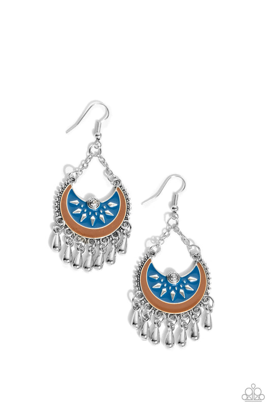 I Just Need CHIME - Blue Enamel Earrings - Paparazzi Accessories