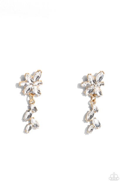 Goddess Grove - Gold Post Earrings - Paparazzi Accessories