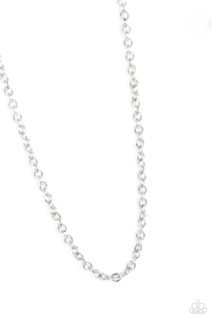 Its GOAL Time - Silver Link Chain Necklace - Paparazzi Accessories