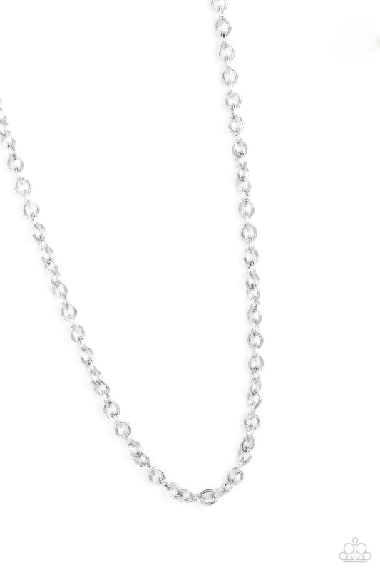 Its GOAL Time - Silver Link Chain Necklace - Paparazzi Accessories