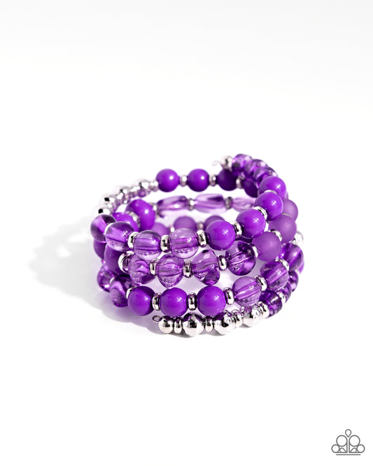 Colorful Charade - Purple Coil Bracelet - Paparazzi Accessories