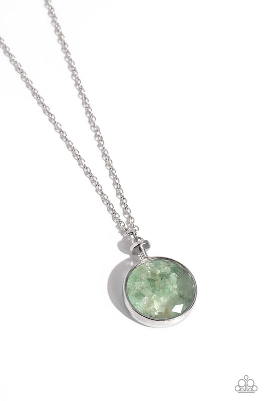 Geo Mine - Green Stone Necklace - Paparazzi Accessories