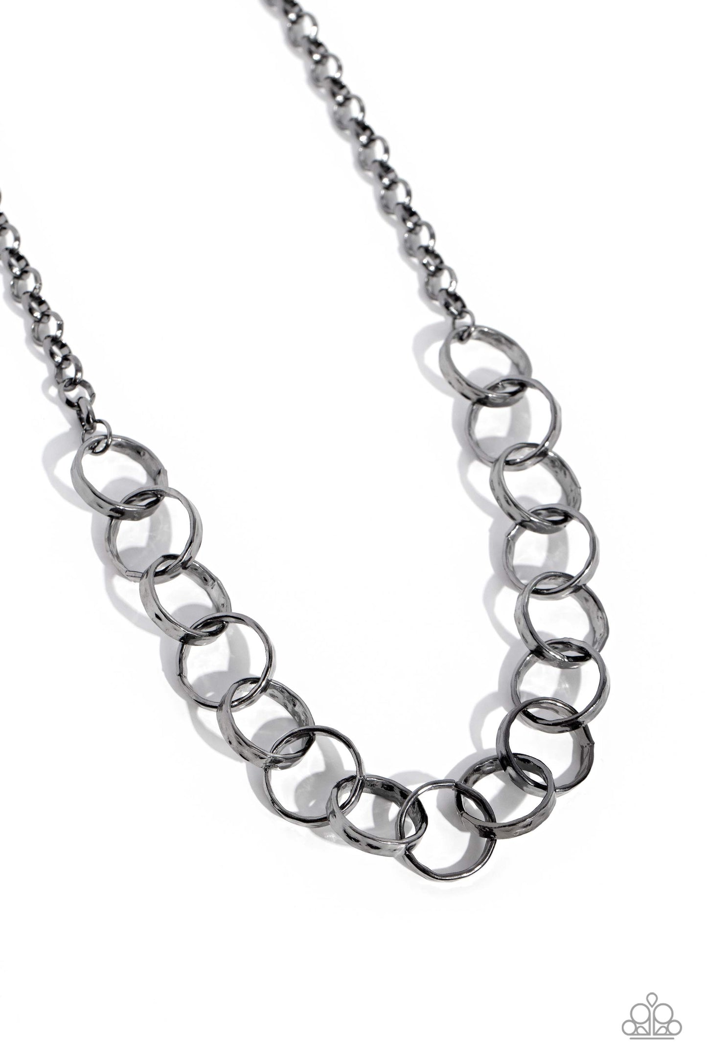 Metro Medley - Black - Gunmetal Necklace - Paparazzi Accessories