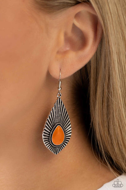 SOUL-ar Flare - Orange Earrings - Paparazzi Accessories