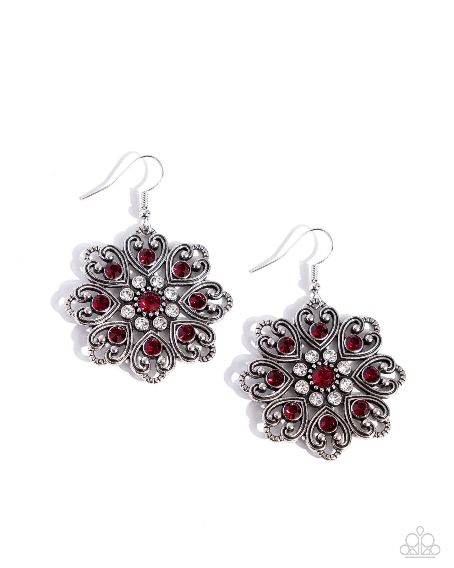 Garden of Love - Red Fishhook Earrings - Paparazzi Accessories