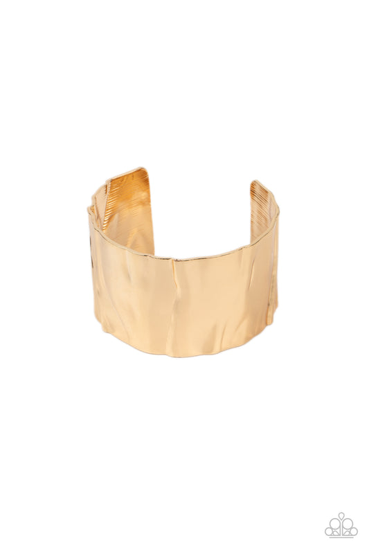 Modern Metallurgy - Gold Cuff Bracelet - Paparazzi Accessories