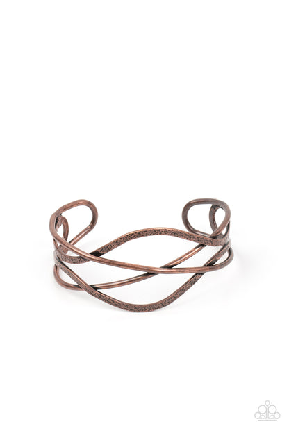 Fierce Fusion - Copper Cuff Bracelet - Paparazzi Accessories