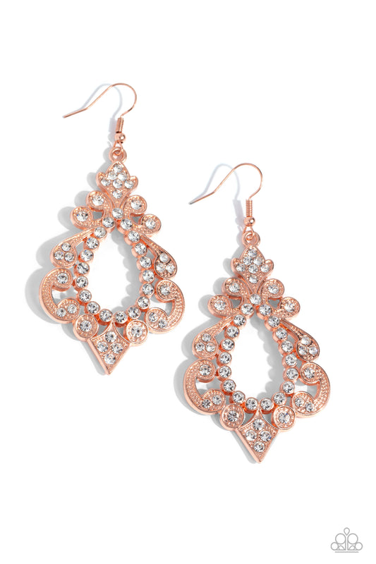 Fit for a DIVA - Copper Fishhook Earrings - Paparazzi Accessories