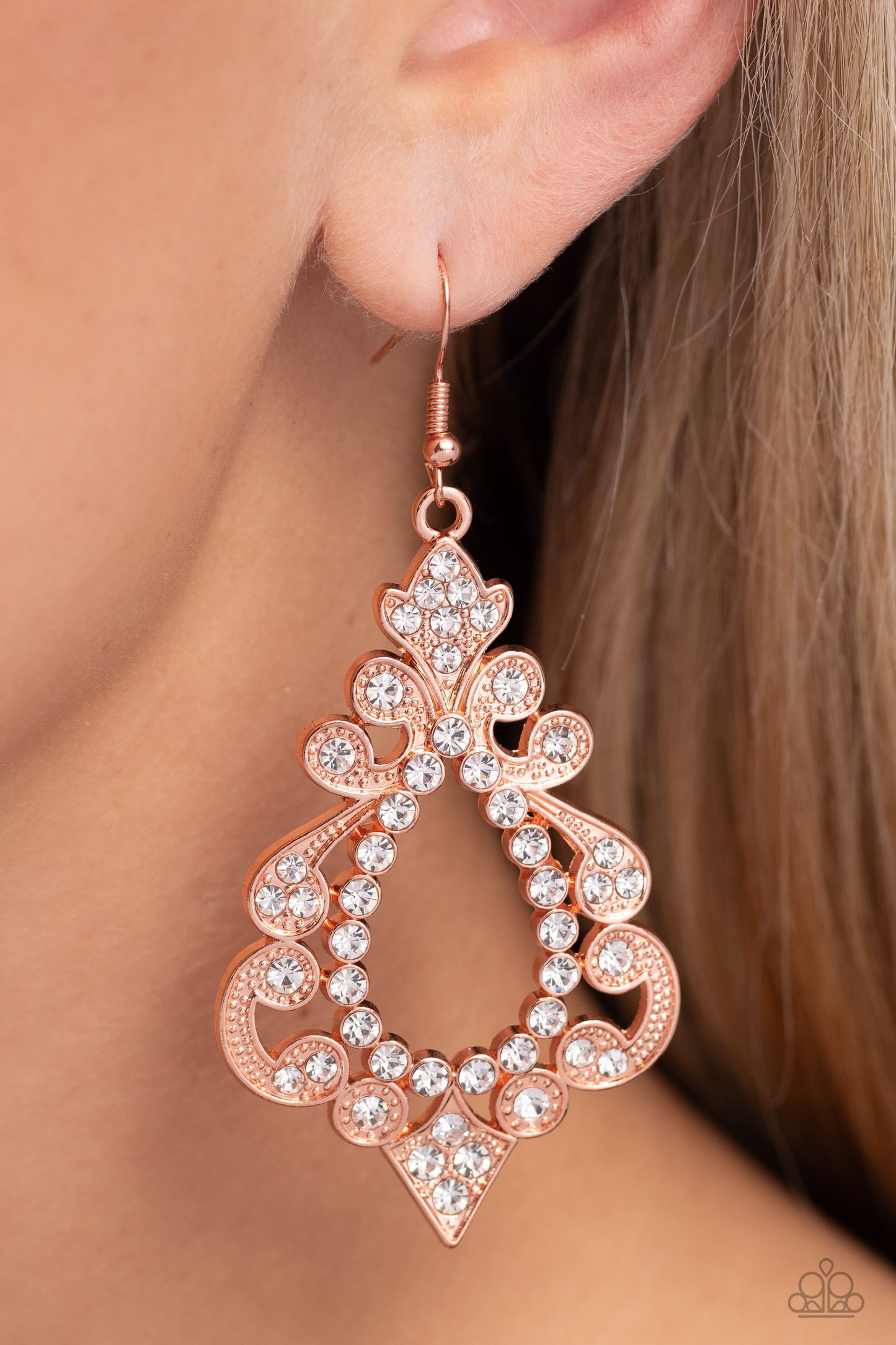 Fit for a DIVA - Copper Fishhook Earrings - Paparazzi Accessories