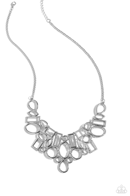 Geometric Grit - Silver - Paparazzi Accessories