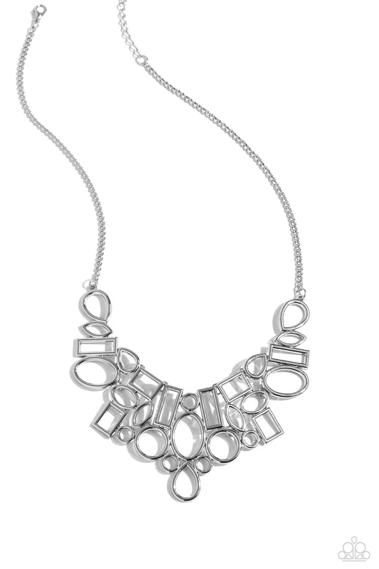 Geometric Grit - Silver - Paparazzi Accessories