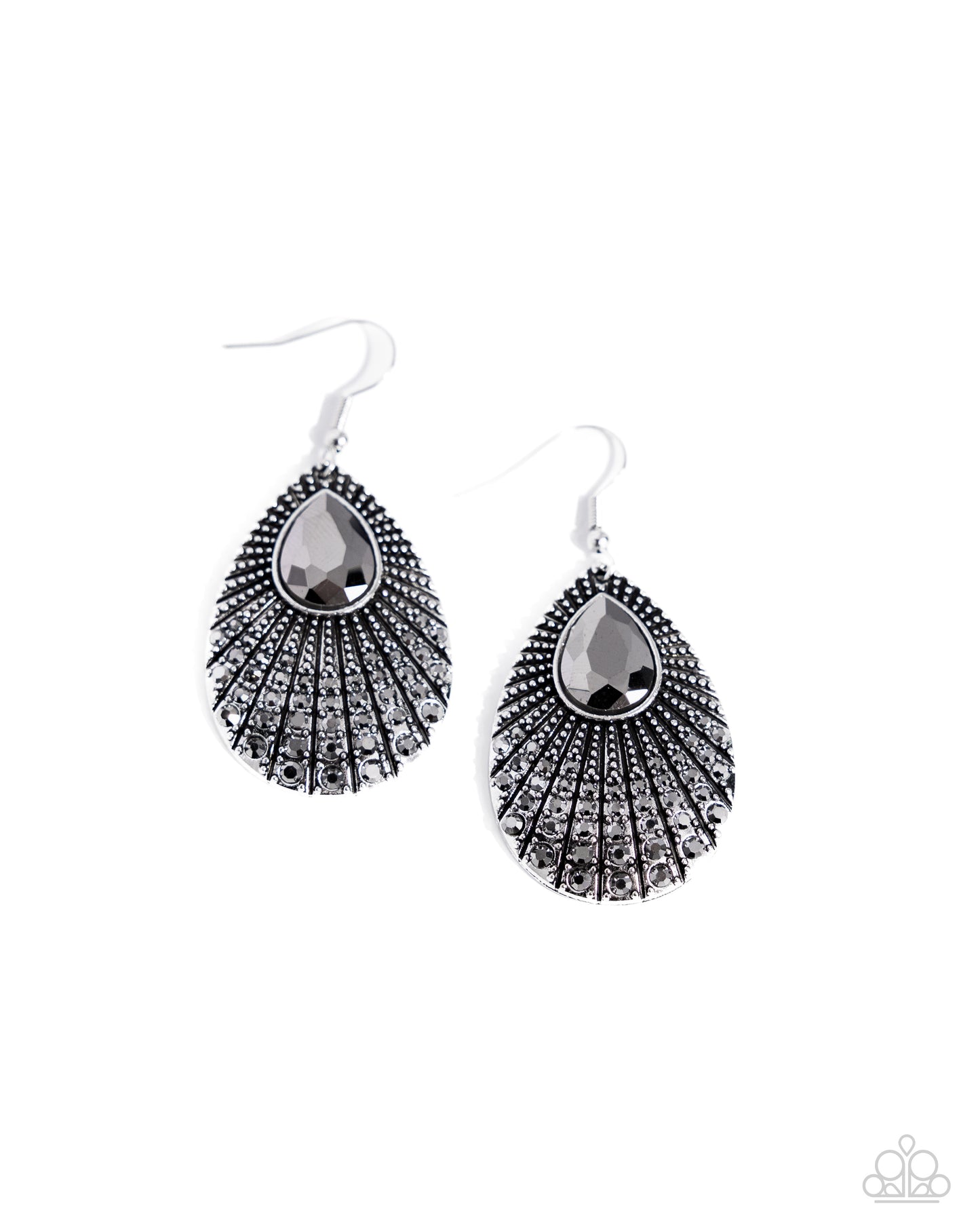 Urban Relic - Silver Fishhook Earrings - Paparazzi Accessories
