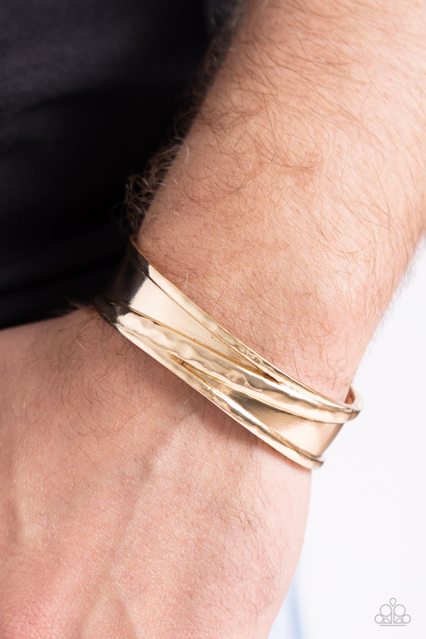 Real Slick - Gold Cuff Bracelet - Paparazzi Accessories