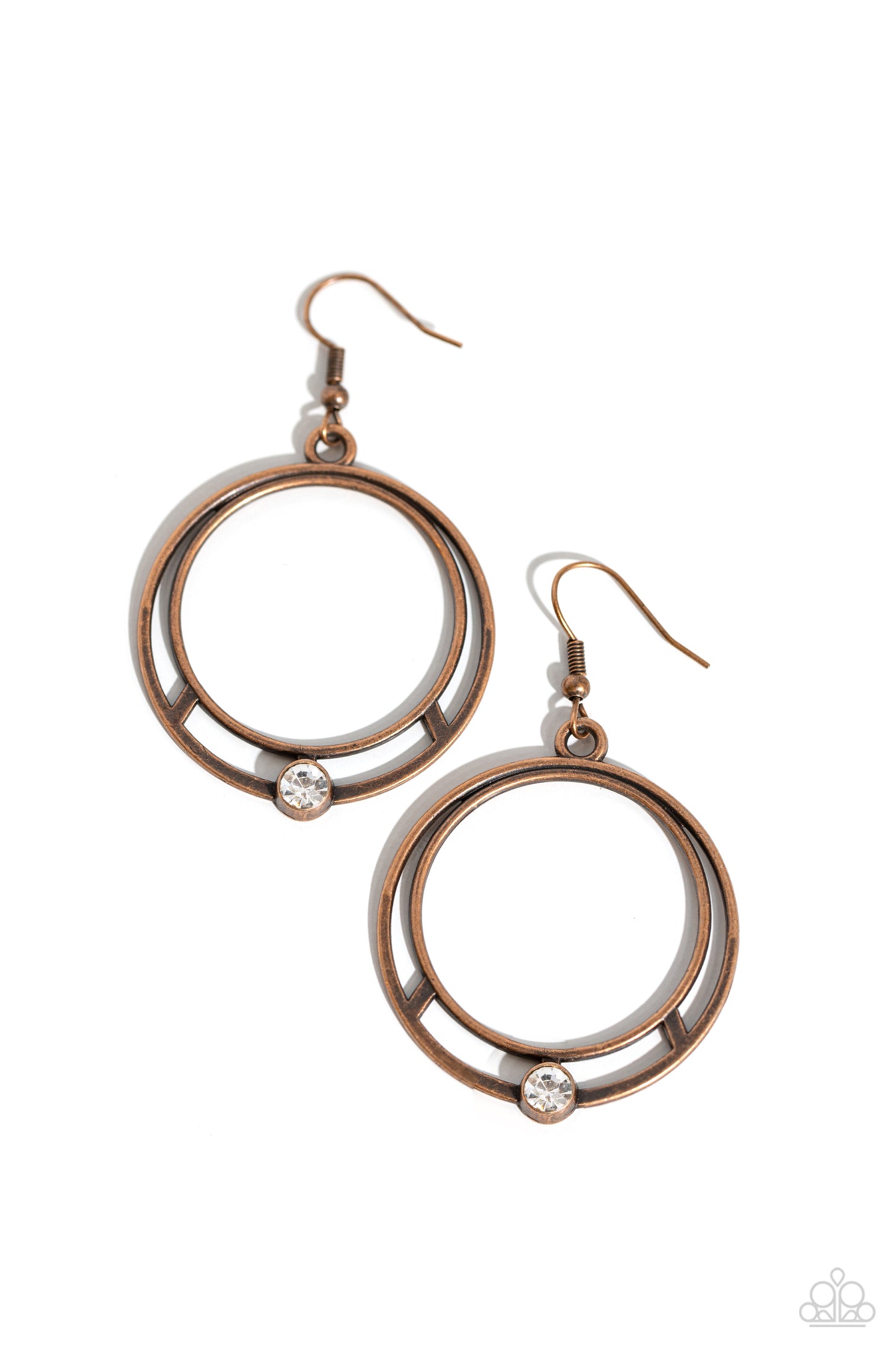 Refined Rotation - Copper Earrings - Paparazzi Accessories