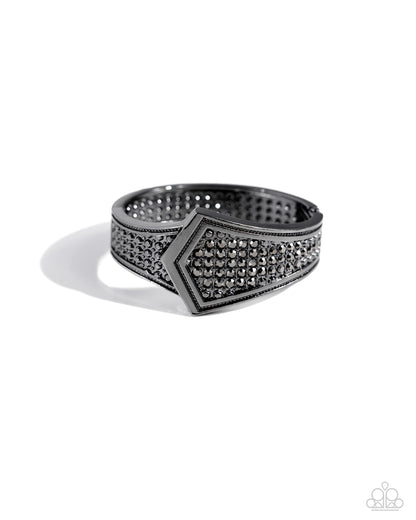 Order of the Arrow - Black Hinge Bracelet - Paparazzi Accessories