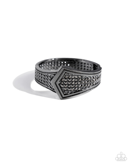Order of the Arrow - Black Hinge Bracelet - Paparazzi Accessories