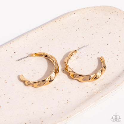 HOOP it Up - Gold Hoop Earrings - Paparazzi Accessories