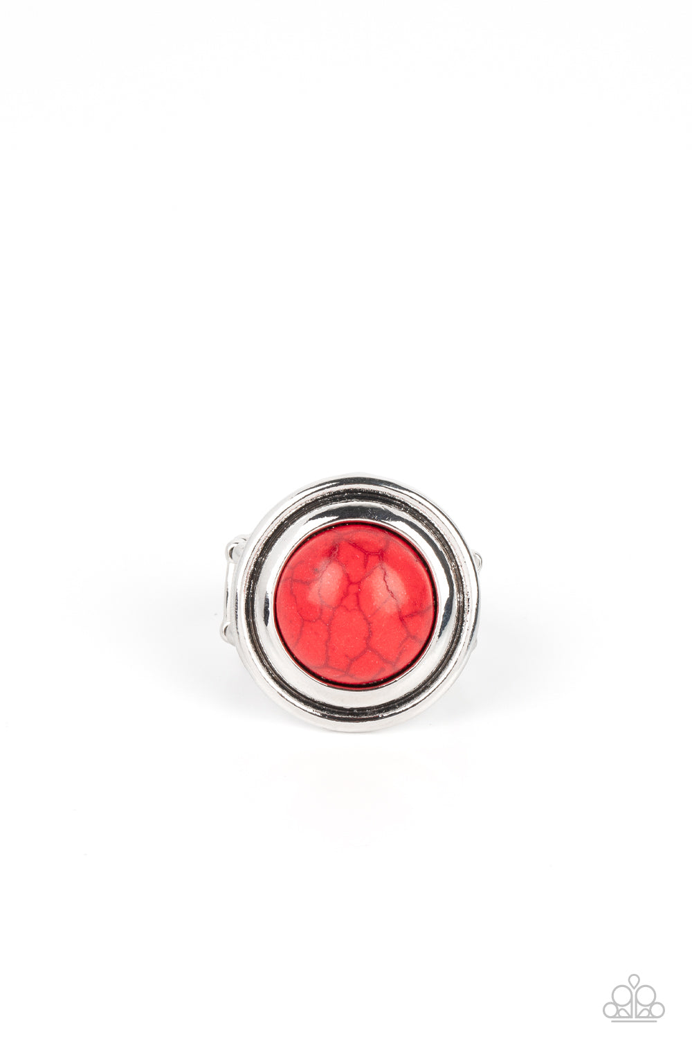 Drive You Wild - Red Crackle Stone Ring - Paparazzi Accessories