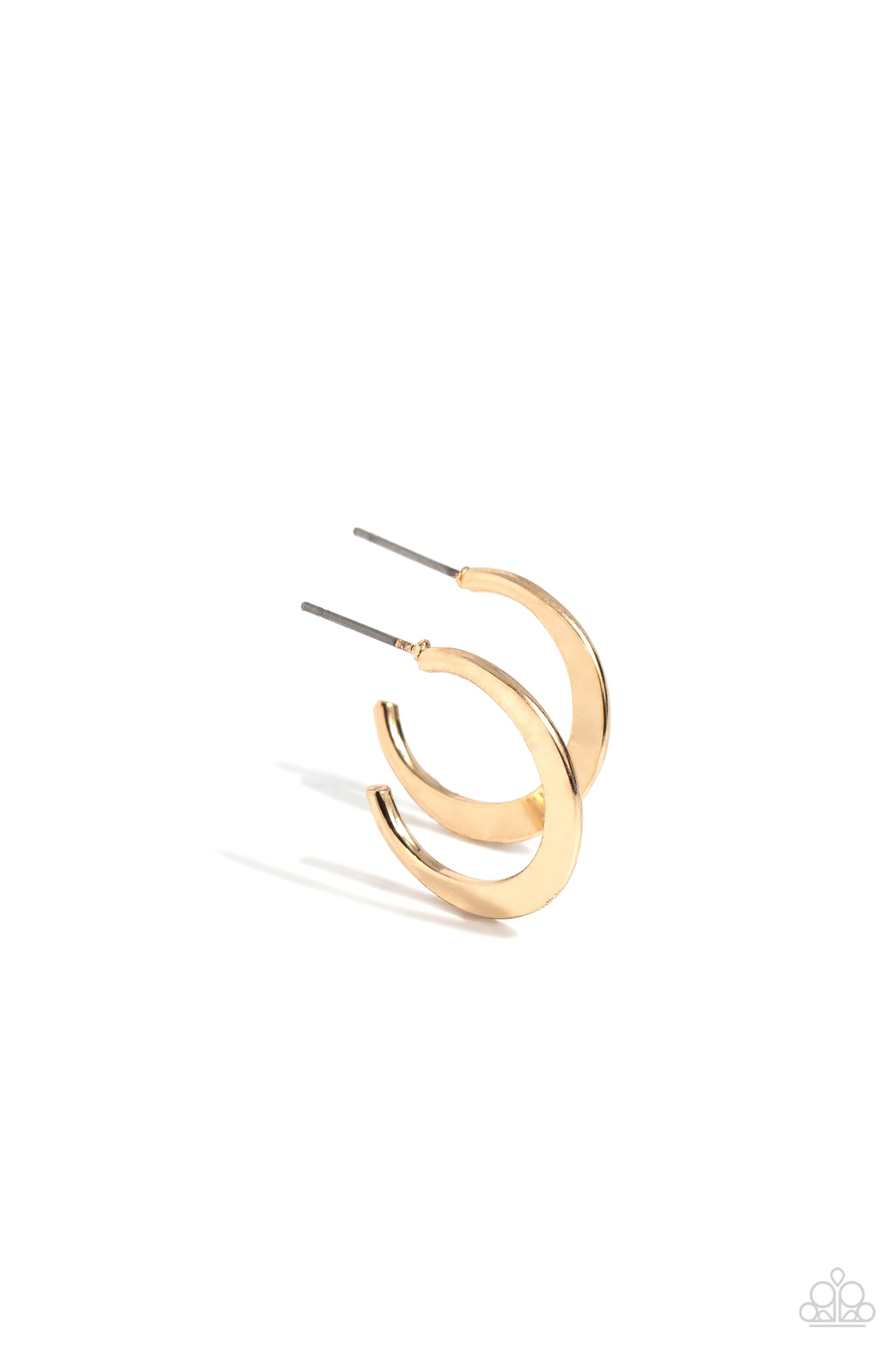 Royal Runway - Gold 3/4" Hoop Earrings - Paparazzi Accessories