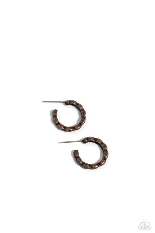 Buzzworthy Bling - Copper Hoop Earrings - Paparazzi Accessories